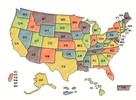 Map Clip Art Map Of United States